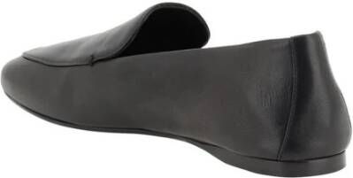 Khaite Ronde Neus Leren Loafers met Platte Zool Black Dames