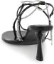 Khaite Leren Sandalen met Kristallen Ketting Zwart Dames - Thumbnail 3