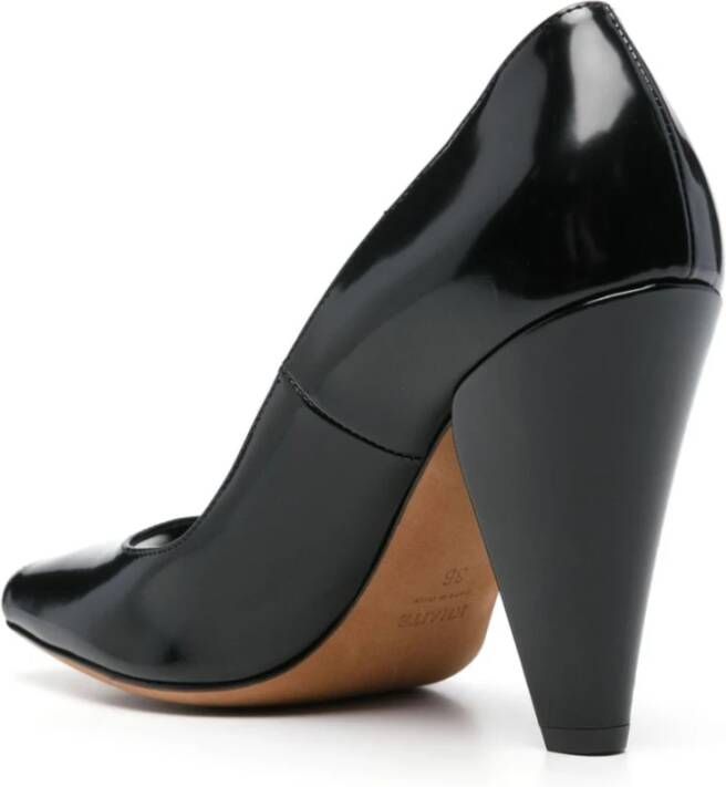 Khaite Zwarte Cone Hak Vierkante Neus Pumps Black Dames