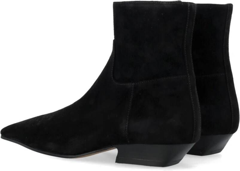 Khaite Zwarte Gesloten Enkellaarsjes Chic Stijl Black Dames