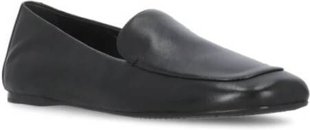 Khaite Zwarte Leren Loafers Vierkante Neus Black Dames