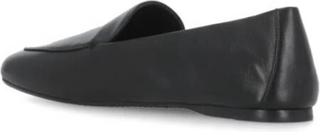 Khaite Zwarte Leren Loafers Vierkante Neus Black Dames