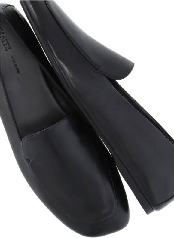 Khaite Zwarte Leren Loafers Vierkante Neus Black Dames