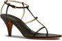 Khaite Zwarte Leren Multi-Way Sandalen Black Dames - Thumbnail 2