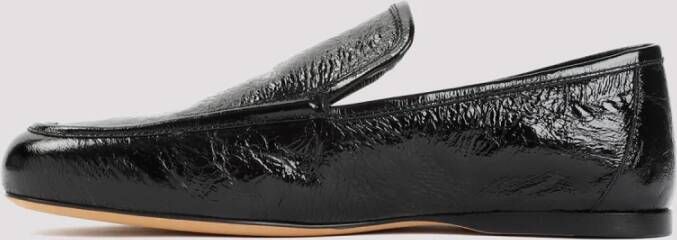 Khaite Zwarte Loafers Minimalistisch Design Lakleer Black Dames