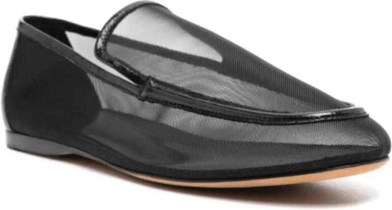 Khaite Zwarte Mesh Loafers Slip-On Stijl Black Dames