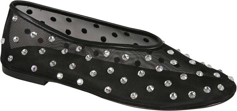 Khaite Zwarte Polka Dot Ballerina's met Swarovski Black Dames