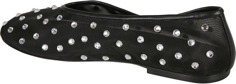 Khaite Zwarte Polka Dot Ballerina's met Swarovski Black Dames