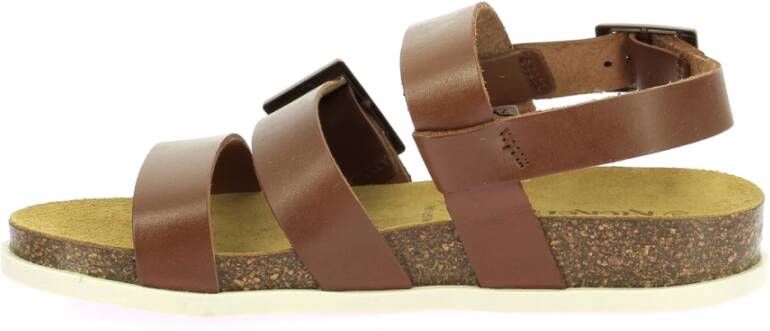 Kickers Comfort Leren Sandalen Kick Alana Brown Dames