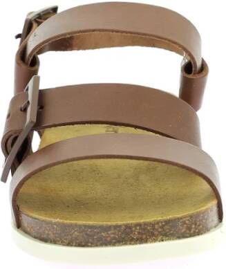 Kickers Comfort Leren Sandalen Kick Alana Brown Dames