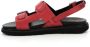 Kickers Comfort Leren Sandalen Neosummer Gesp Red Dames - Thumbnail 9