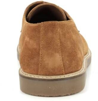 Kickers Comfortabele Leren Derby Schoenen Brown Heren