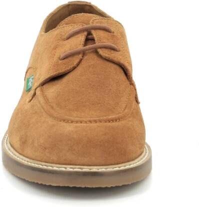 Kickers Comfortabele Leren Derby Schoenen Brown Heren