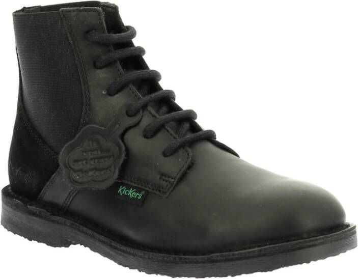 Kickers Comfortabele Leren Laarzen Kick Liti Black Dames