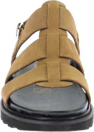 Kickers Comfortabele Leren Sandalen Neosinead Brown Dames