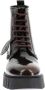 Kickers Facet Veterschoenen van Leer Black Dames - Thumbnail 5