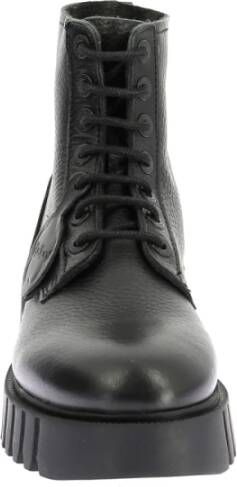 Kickers Facet Veterschoenen van leer Black Dames