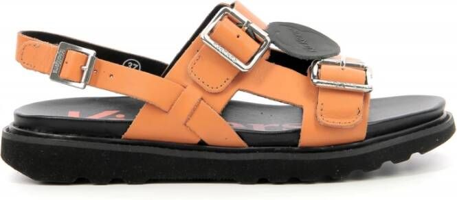 Kickers Flat Sandals Oranje Dames