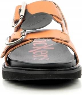 Kickers Flat Sandals Oranje Dames