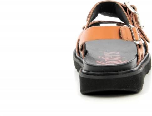 Kickers Flat Sandals Oranje Dames