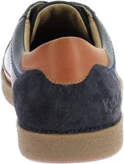 Kickers Lage Top Leren Sneakers Blue Heren