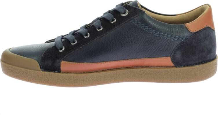 Kickers Lage Top Leren Sneakers Blue Heren