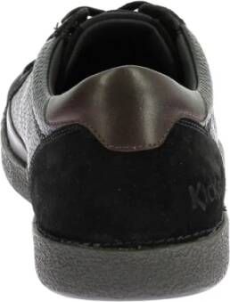 Kickers Lage Top Leren Sneakers Kick Trainer Black Heren