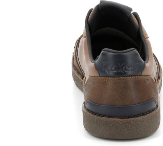 Kickers Lage Top Leren Sneakers Kick Trigolo Brown Heren