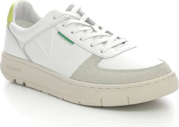 Kickers Lage Top Leren Sneakers White Heren