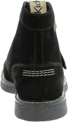 Kickers Legendarische Veterschoenen van Leer Black Dames