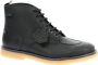 Kickers Legendarische Veterschoenen van Leer Black Heren - Thumbnail 2