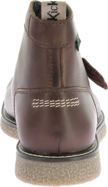 Kickers Legendarische Veterschoenen van Leer Brown Heren