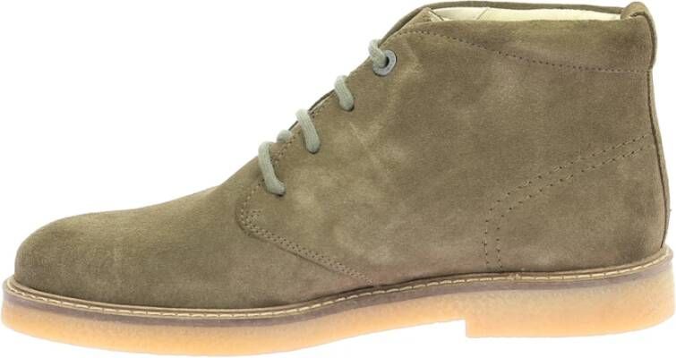 Kickers Leo Vetersluiting Leren Laarzen Green Heren