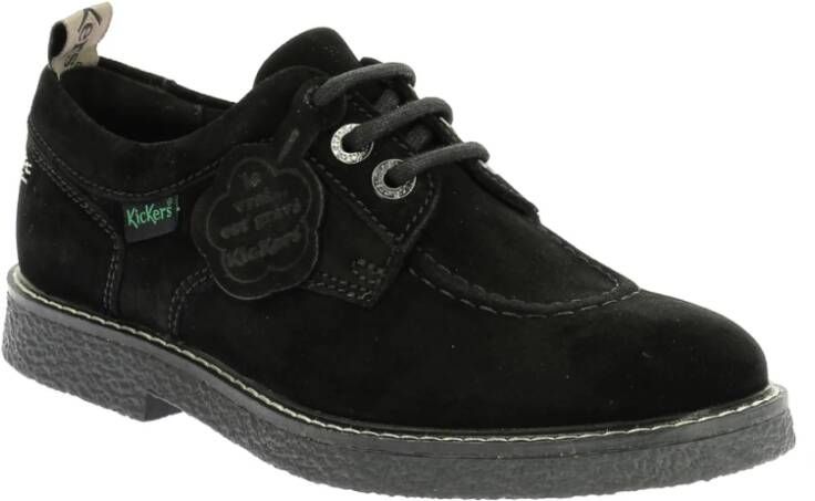 Kickers Levy Derby Schoenen Leer Veters Comfort Black Dames