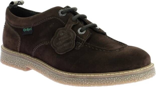 Kickers Levy Derby Schoenen Leer Vetersluiting Brown Heren