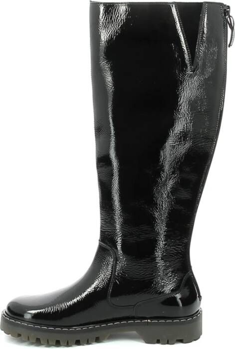 Kickers Ritssluiting Leren Deckboot Black Dames