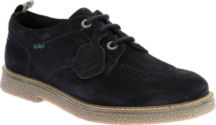 Kickers Stijlvolle Leren Derby Schoenen Blue Heren