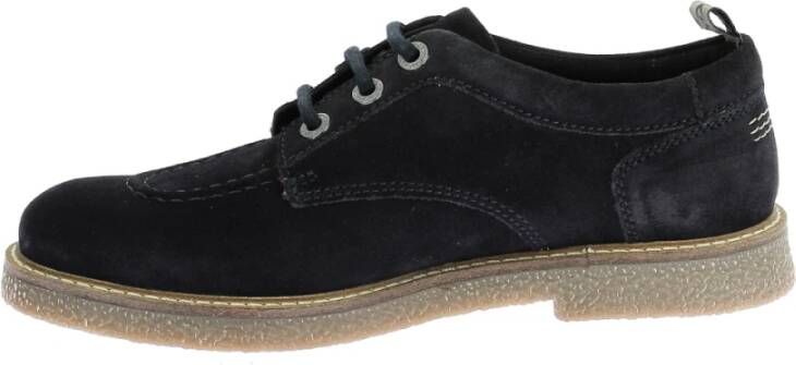 Kickers Stijlvolle Leren Derby Schoenen Blue Heren