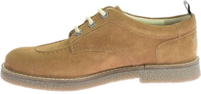 Kickers Stijlvolle Leren Derby Schoenen Brown Heren