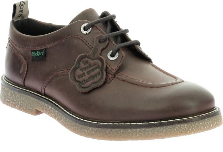 Kickers Suède Leren Derby Schoenen Brown Heren