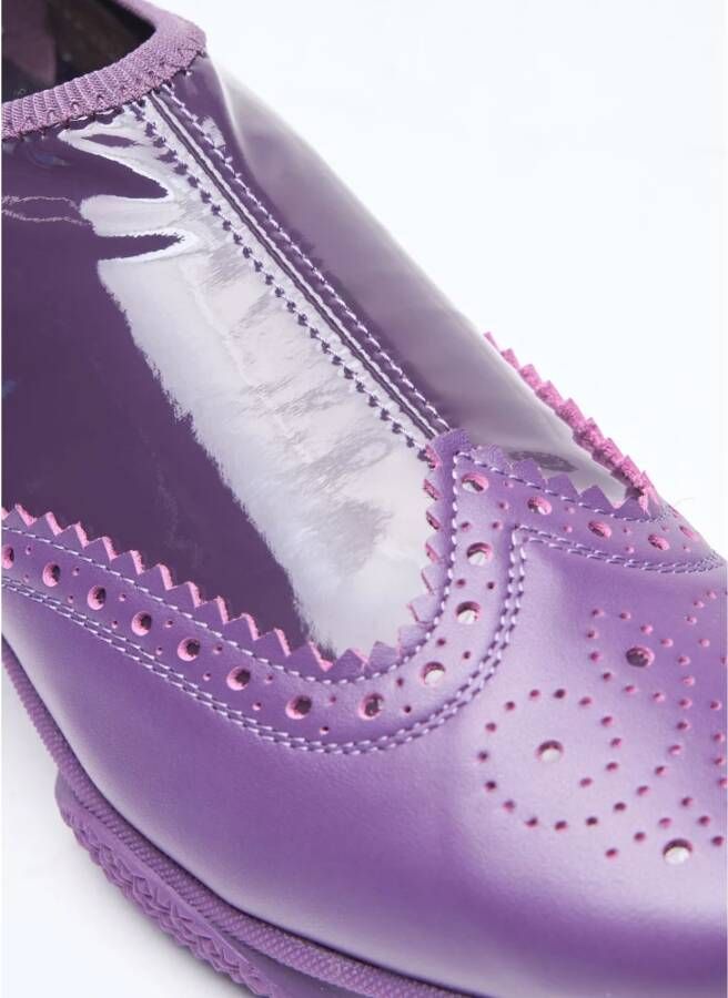 Kiko Kostadinov Leren Slip-On Brogues Purple Dames