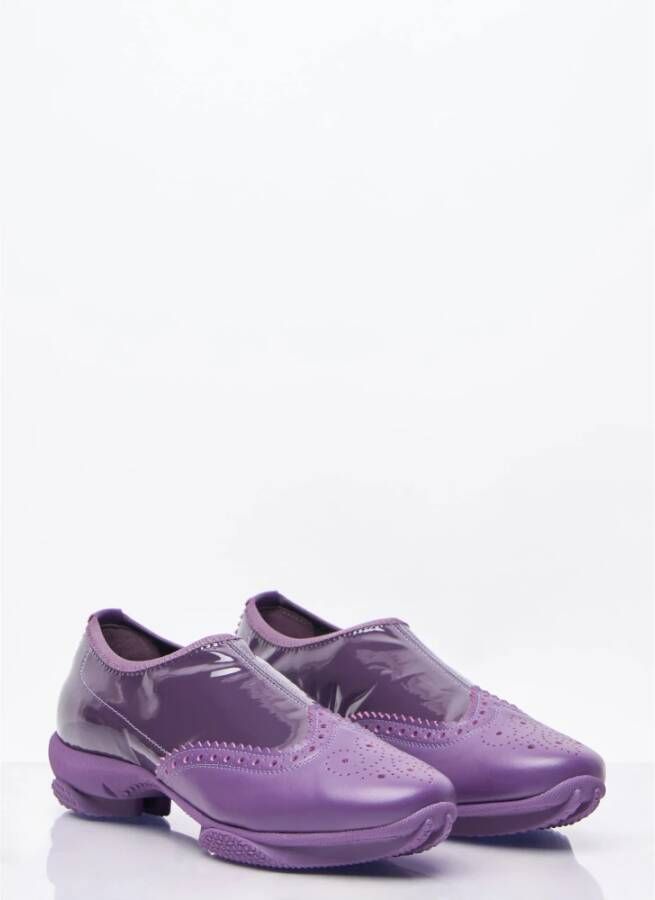 Kiko Kostadinov Leren Slip-On Brogues Purple Dames