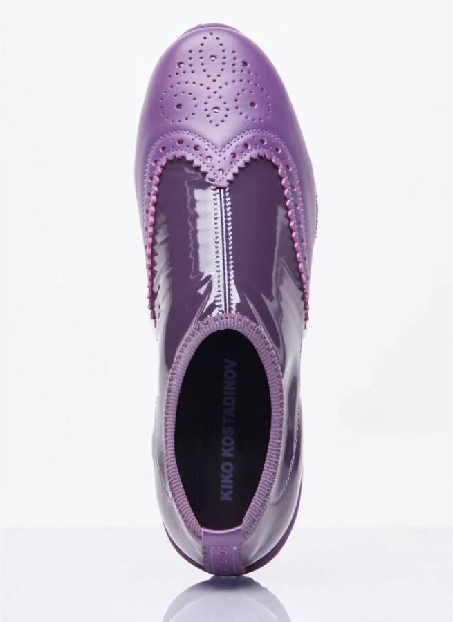 Kiko Kostadinov Leren Slip-On Brogues Purple Dames