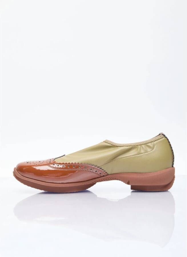 Kiko Kostadinov Slip-On Brogues met Contrastpanelen Beige Dames