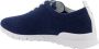 Kiton Blauwe Gebreide Sneakers Veters Rubber Zool Blue Heren - Thumbnail 3