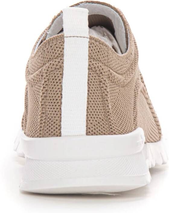 Kiton Canvas Sneaker met Antislipzool Beige Heren