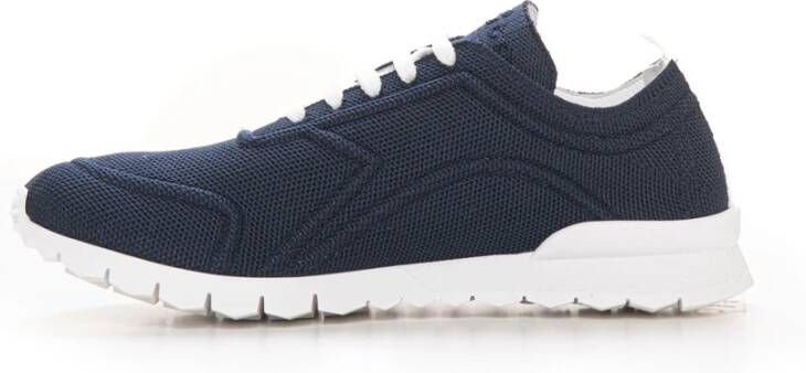 Kiton Canvas Sneaker met Non-Slip Sole Blue Heren