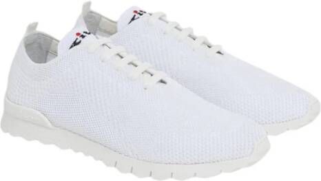 Kiton Casual Sneakers in katoen en elastaan White Heren