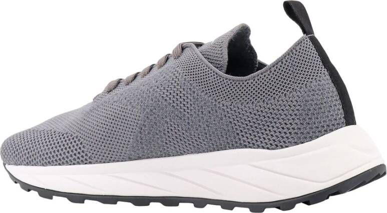 Kiton Geperforeerde stof lage-top sneakers Gray Heren