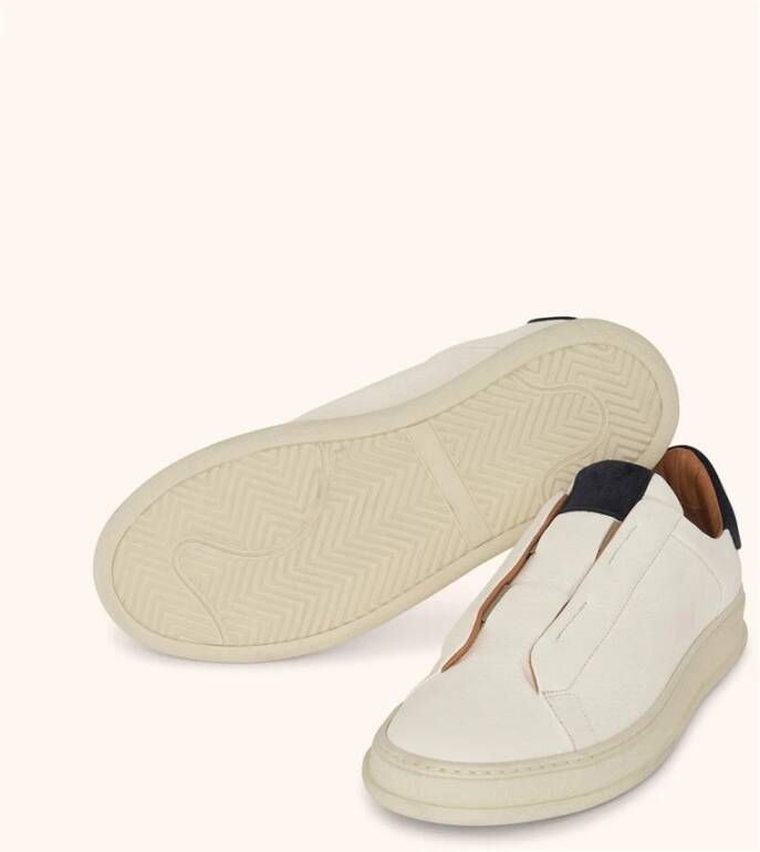 Kiton Instap Sneakers van Hertenleer Beige Heren